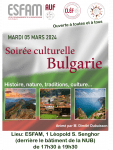 Soirée culturelle Bulgarie - 5 mars 